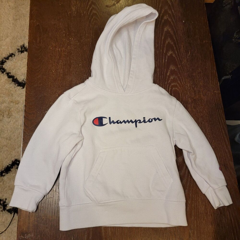 Champion Hoodie Kids White Graphic - Size 2T